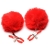 Красные зажимы на соски с помпонами Pom Pom - XR Brands - купить с доставкой в Керчи