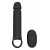 Черная насадка-удлинитель с вибрацией Vibrating Extender With Remote - Dream Toys - в Керчи купить с доставкой