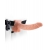 Телесный полый страпон с вибрацией Vibrating Hollow Strap-On with Balls - 24 см. - Pipedream - купить с доставкой в Керчи