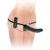 Черный страпон с вагинальной пробкой Deluxe Vibrating Penetrix Strap-On - 19 см. - Pipedream - купить с доставкой в Керчи
