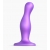 Фиолетовая насадка Strap-On-Me Dildo Plug Curvy size M - Strap-on-me - купить с доставкой в Керчи