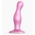 Розовая насадка Strap-On-Me Dildo Plug Curvy size M - Strap-on-me - купить с доставкой в Керчи