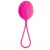Розовый вагинальный шарик с петелькой для извлечения - A-toys