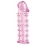 Гелевая розовая насадка на фаллос с шипами - 12 см. - Toyfa Basic - в Керчи купить с доставкой
