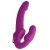 Ярко-розовый безремневой вибрострапон Evoke Vibrating Strapless Silicone Strap-on Dildo - XR Brands - купить с доставкой в Керчи