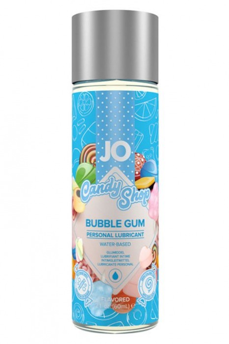 Смазка на водной основе Candy Shop Bubblegum с ароматом жвачки - 60 мл. - System JO - купить с доставкой в Керчи