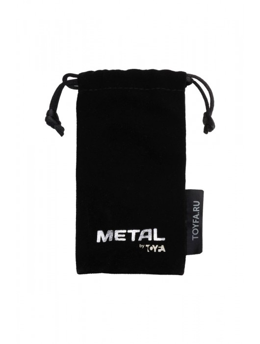 Серебристая коническая анальная пробка с красным кристаллом-сердечком - 7 см. - ToyFa - купить с доставкой в Керчи