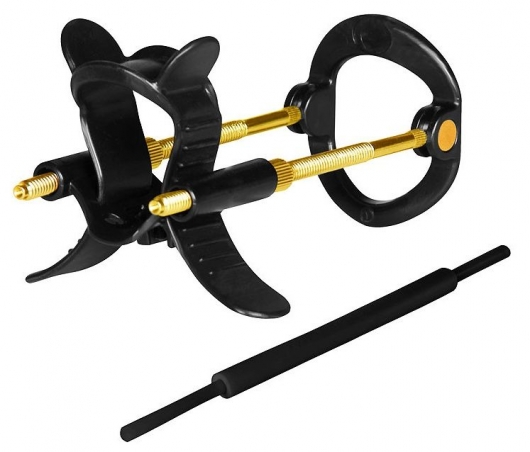 Черно-золотистый экстендер для пениса Sex Expert - Sex Expert - в Керчи купить с доставкой