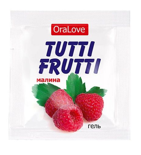 Пробник гель-смазки Tutti-frutti с малиновым вкусом - 4 гр. - Биоритм - купить с доставкой в Керчи