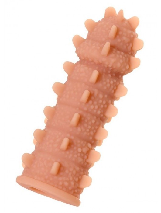 Телесная реалистичная насадка KOKOS Extreme Sleeve 04 с дополнительной стимуляцией - 12,7 см. - KOKOS - в Керчи купить с доставкой