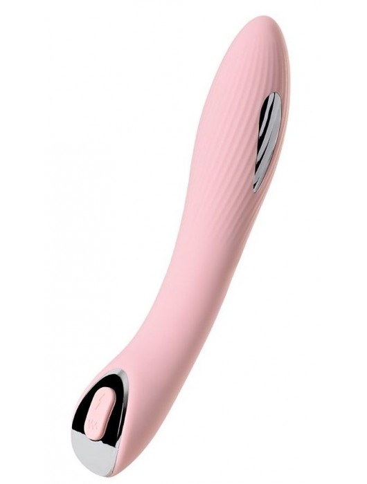 Розовый силиконовый вибратор с электростимуляцией TESLA G-POINT - 21 см. - ToyFa - купить с доставкой в Керчи