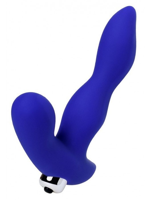 Синий силиконовый вибростимулятор простаты Stroman - 14,5 см. - ToyFa - в Керчи купить с доставкой