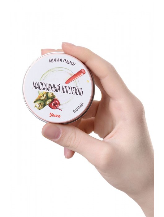 Массажная свеча «Массажный коктейль» с ароматом пина колады - 30 мл. - ToyFa - купить с доставкой в Керчи