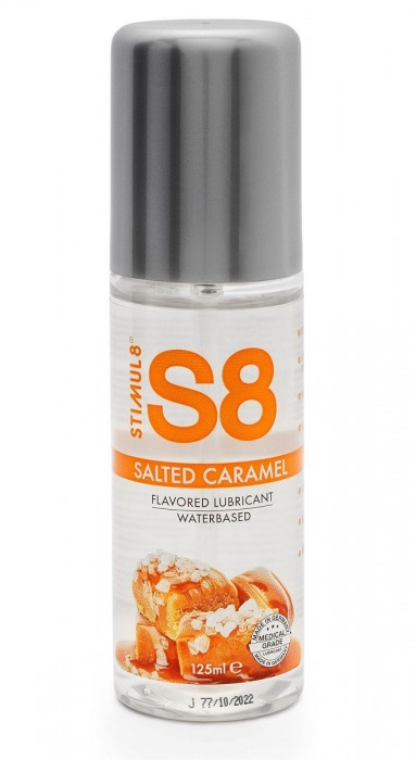 Смазка на водной основе S8 Flavored Lube со вкусом соленой карамели - 125 мл. - Stimul8 - купить с доставкой в Керчи