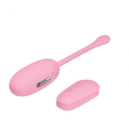 Нежно-розовое виброяйцо с функцией электростимуляции Shock Fun - Baile - купить с доставкой в Керчи