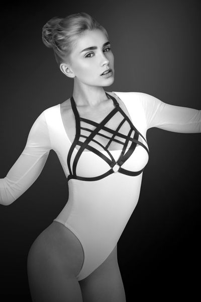 Черная упряжь на грудь Clara - Bijoux Pour Toi - купить с доставкой в Керчи