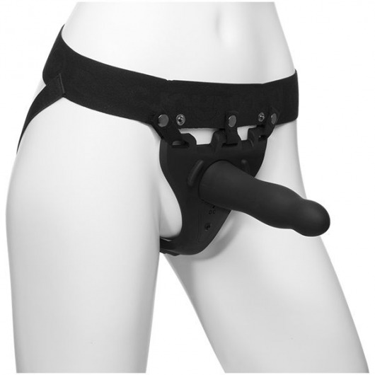 Черный полый вибрострапон Body Extensions BE Aroused - 17,78 см. - Doc Johnson - купить с доставкой в Керчи