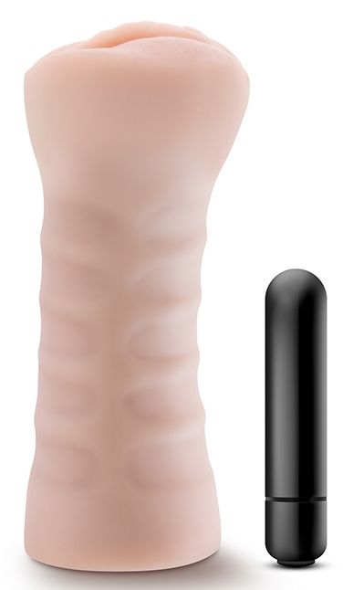 Телесный мастурбатор-вагина с вибропулей Ashley - Blush Novelties - в Керчи купить с доставкой