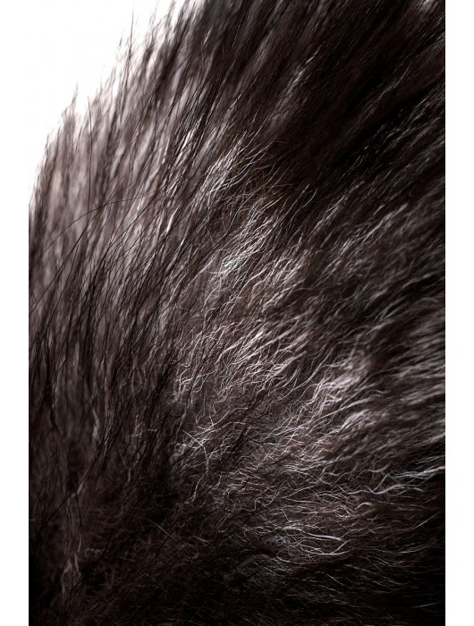 Серебристая металлическая анальная втулка с хвостом чернобурой лисы - размер S - ToyFa - купить с доставкой в Керчи