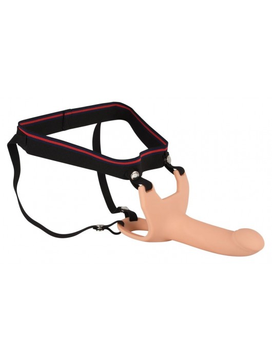 Силиконовый полый страпон на ремнях Silicone Strap-on - 16 см. - Orion - купить с доставкой в Керчи