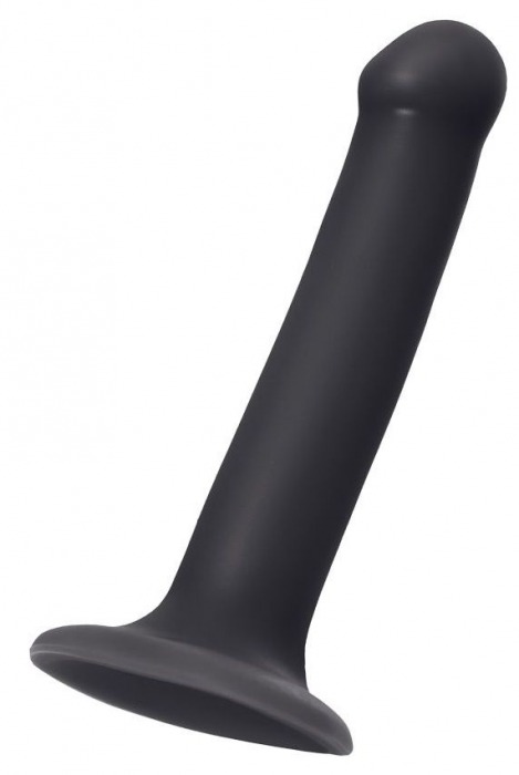 Черный фаллос на присоске Silicone Bendable Dildo M - 18 см. - Strap-on-me - купить с доставкой в Керчи