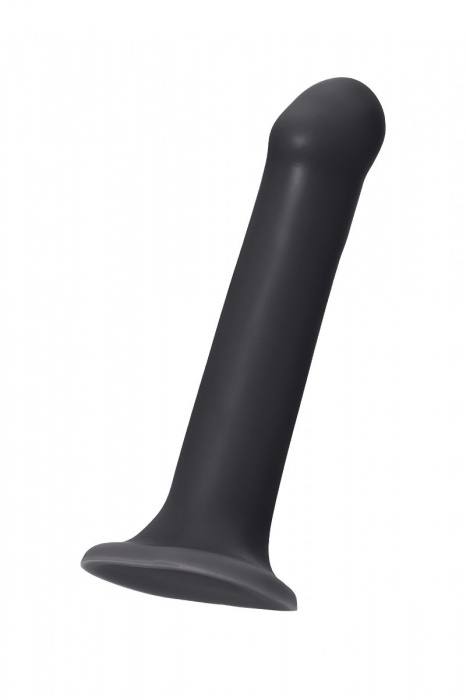 Черный фаллос на присоске Silicone Bendable Dildo L - 19 см. - Strap-on-me - купить с доставкой в Керчи