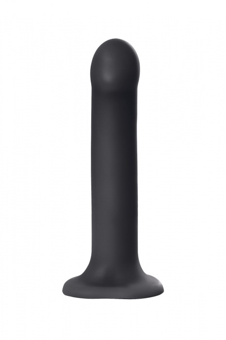 Черный фаллос на присоске Silicone Bendable Dildo L - 19 см. - Strap-on-me - купить с доставкой в Керчи