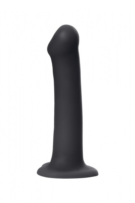 Черный фаллос на присоске Silicone Bendable Dildo L - 19 см. - Strap-on-me - купить с доставкой в Керчи
