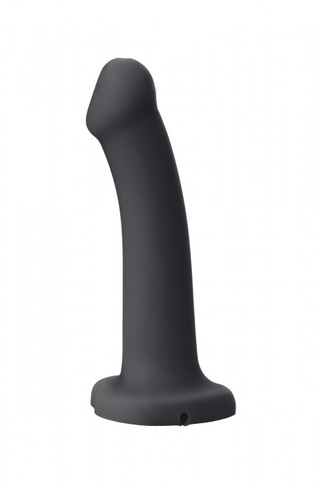 Черный фаллос с имитацией эякуляции Silicon Cum Dildo L - 19,6 см. - Strap-on-me - купить с доставкой в Керчи