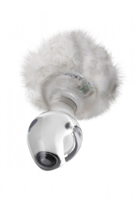 Стеклянная анальная втулка с хвостиком - 9,5 см. - Sexus - купить с доставкой в Керчи