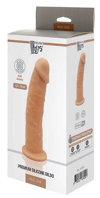 Телесный фаллоимитатор на присоске DILDO 7.5INCH - 19 см. - Dream Toys