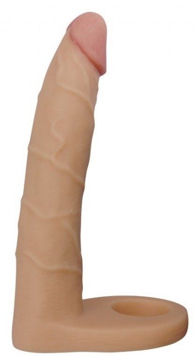 Телесная насадка-фаллоимитатор для двойного проникновения - 17 см. - Lovetoy - купить с доставкой в Керчи