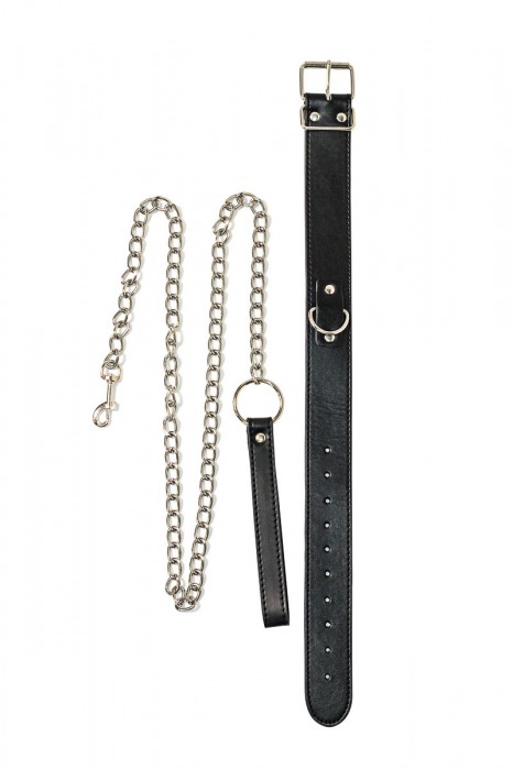 Черный ошейник с поводком Wild - Lola Games - купить с доставкой в Керчи