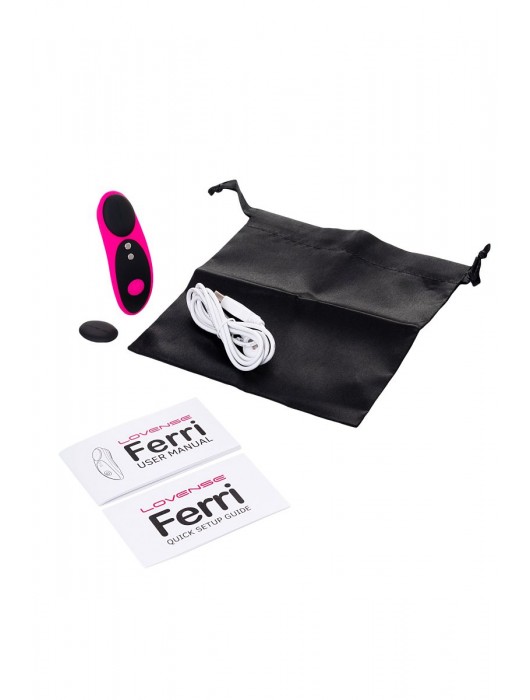 Розово-черный вибростимулятор в трусики Lovense Ferri - Lovense