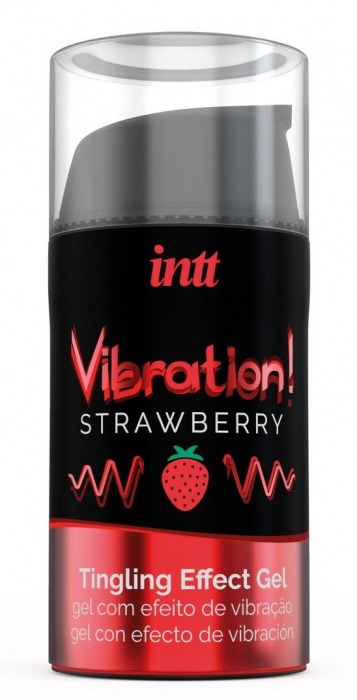 Жидкий интимный гель с эффектом вибрации Vibration! Strawberry - 15 мл. - INTT - купить с доставкой в Керчи