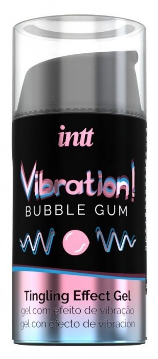 Жидкий интимный гель с эффектом вибрации Vibration! Bubble Gum - 15 мл. - INTT - купить с доставкой в Керчи