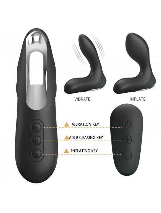 Массажер простаты Nasreddin с функцией расширения и пультом ДУ - 13,5 см. - Baile - в Керчи купить с доставкой