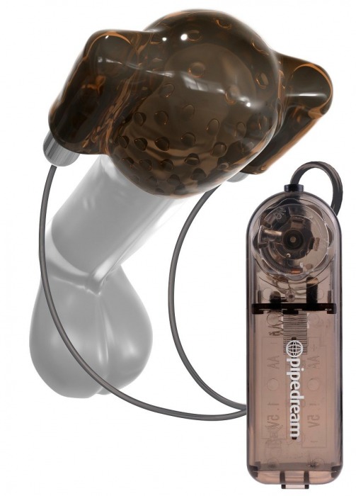 Дымчатый вибростимулятор головки пениса Dual Vibrating Head Teaser - Pipedream - в Керчи купить с доставкой