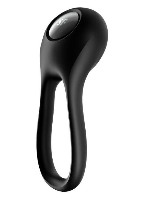 Черное эрекционное виброкольцо Majestic Duo - Satisfyer - в Керчи купить с доставкой