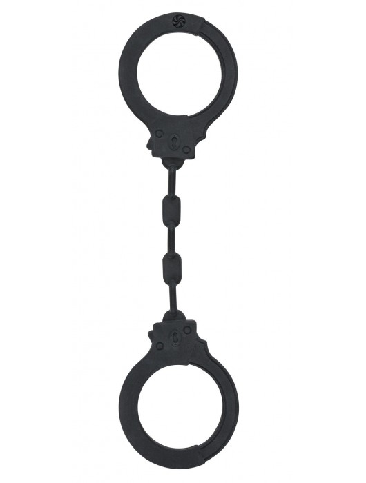 Черные силиконовые наручники Suppression - Lola Games - купить с доставкой в Керчи