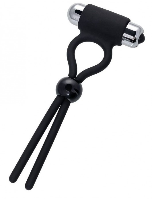 Черное эрекционное лассо Ect с виброэлементом - A-toys - в Керчи купить с доставкой