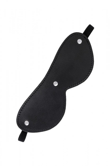 Черная кожаная маска Anonymo с мягким подкладом - ToyFa - купить с доставкой в Керчи