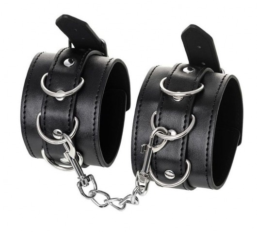 Черные оковы Anonymo из искусственной кожи - ToyFa - купить с доставкой в Керчи
