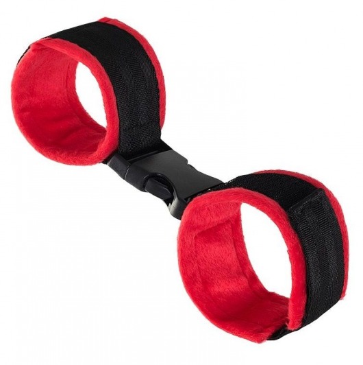 Красно-черные велюровые оковы Anonymo - ToyFa - купить с доставкой в Керчи