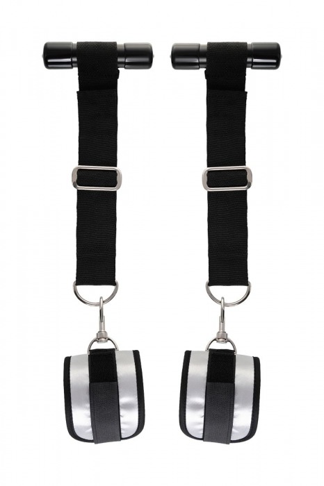 Черно-серебристые фиксаторы для рук на дверь Anonymo - ToyFa - купить с доставкой в Керчи