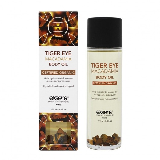 Органическое массажное масло TIGER EYE MACADAMIA - 100 мл. - Exsens - купить с доставкой в Керчи