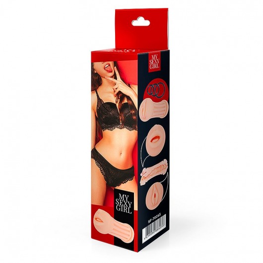 Двусторонний мастурбатор - ротик и вагина - Bior toys - в Керчи купить с доставкой