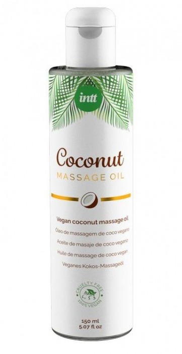 Массажное масло Vegan Coconut - 150 мл. - INTT - купить с доставкой в Керчи