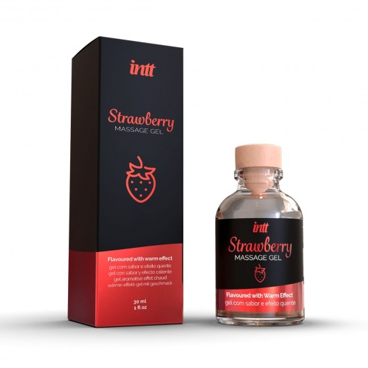 Массажный гель с ароматом клубники Strawberry - 30 мл. - INTT - купить с доставкой в Керчи
