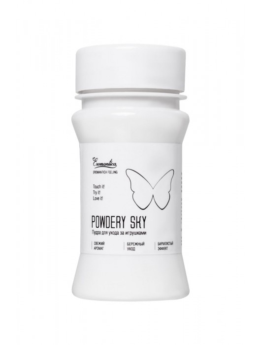 Пудра для ухода за игрушками Powdery Sky с ароматом мяты - 40 гр. - Eromantica - купить с доставкой в Керчи